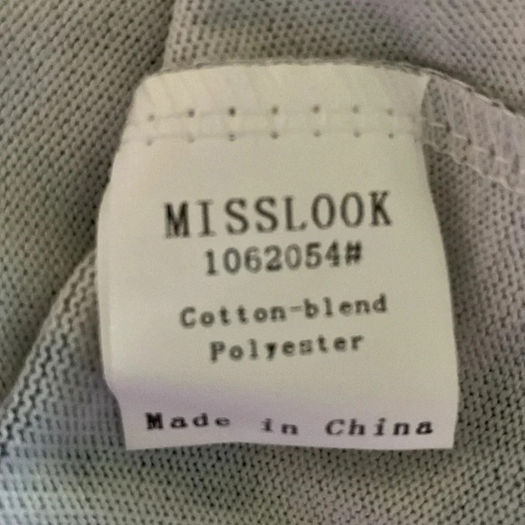 MISSLOOK scooped neck long sleeve sweater bold animal print fringe hems size 2X - Picture 7 of 11